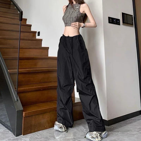 HELLO FASHION Parachute Baggy Cargo Pants